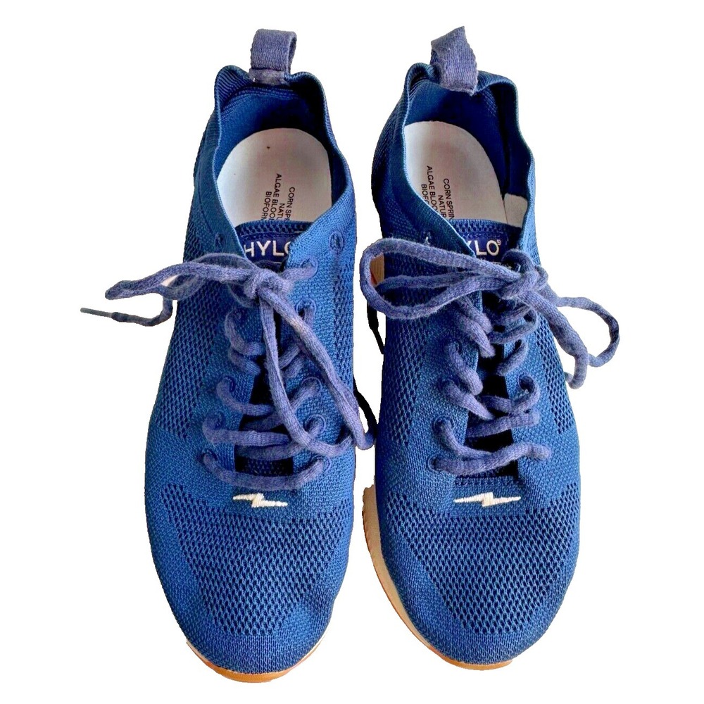 HYLO‎ Running Sneakers Womens 9.5 Mens 8 Blue Eco Lightweight Lace-Up Shoes Mesh